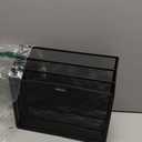 Mind Reader Vertical File Storage, Desktop Organizer, Workspace, Office, Metal Mesh, 12.5"L x 3.75"W x 11.5"H, Black