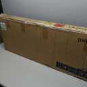 Furologee TV Stand for TVs up to 55 Inch, Entertainment Center with Open Storage Shelves, Media Console Table with Soundbar Shelf for Living Room, Bedroom, Rustic Brown