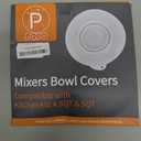 Silicone Mixer Bowl Cover Compatible with KitchenAid 4.5-5 Quart Tilt-Head Stand Mixer, Mixer Bowl Lid to Prevent Spilling of Ingredients(White)