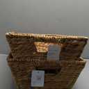 Decorative Basket Made of Water Hyacinth, Storage Basket, Medium, 20.5 in L x 12.5 in W x 6 Inches, Pack of 2