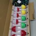 9.5FT Christmas Bubble String Lights  9 Multicolor Vintage Bubble Lights for Christmas Tree, Fireplace, Mantel & Holiday Decorations, Connectable, UL Listed, Green Wire