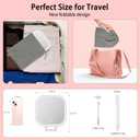 DESCHEN Travel Makeup Mirror with Lights, Rechargeable 1X/10X Magnifying Vanity Mirror, Portable Lighted Makeup Mirror with Magnification & 3 Color Light, Dimmable Touch Screen, Folding LED Mirror 7"