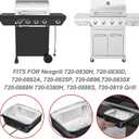 Grill Drip Pan for Nexgrill 720-0830H, Grease Catcher Cup for Nexgrill 720-0830X 720-0830H 720-0888 720-0888S 720-0896B 720-0896 CGG-7400,Nexgrill Grease Drip Tray with 15-Pack Disposable Foil Liners