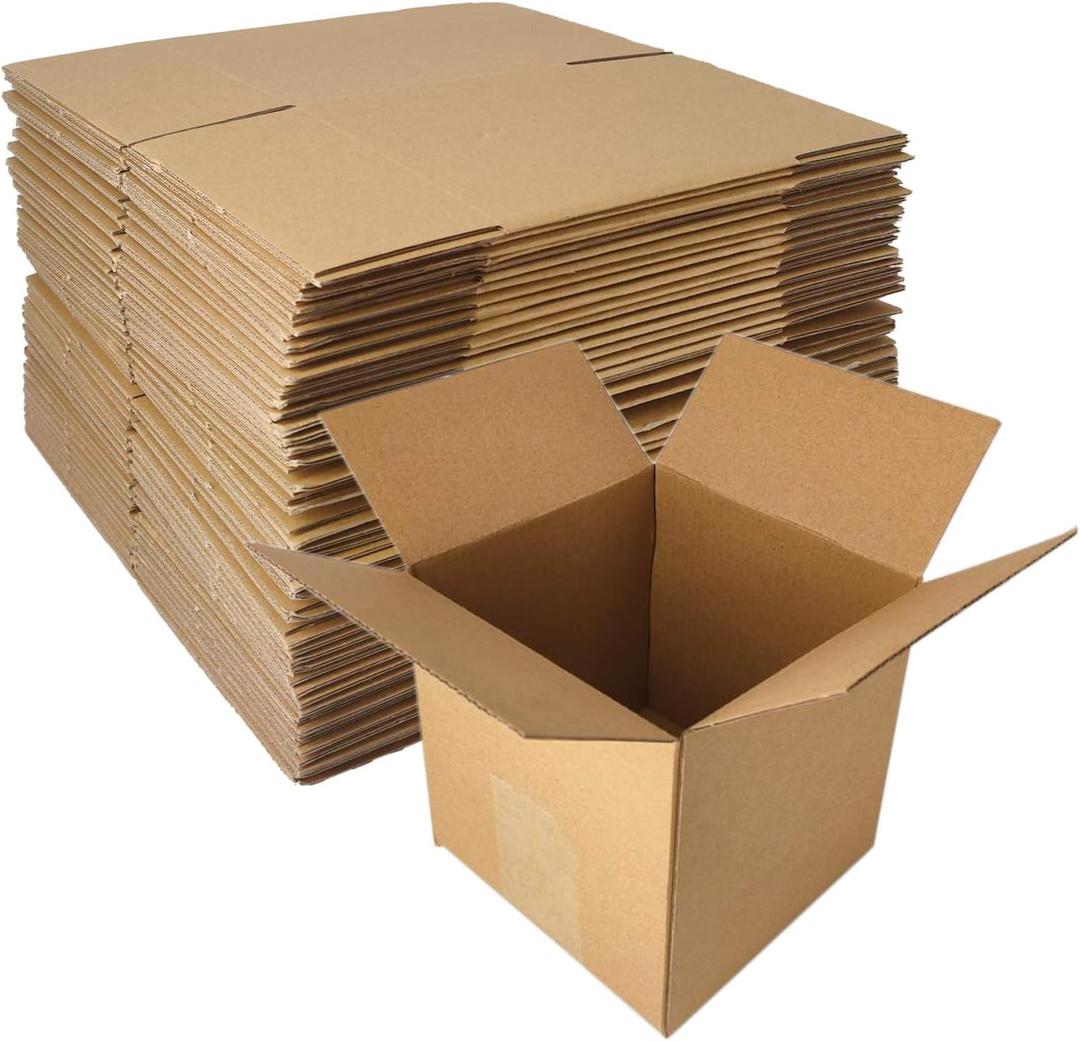 zmybcpack 40 Pack 5x5x5 inch Corrugated Boxes Mailer- Corrugated Cardboard Mailer Shipping Boxes, Small Mailing Packing Boxes for Shipping, Moving, Storage