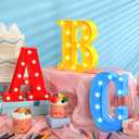 3 Pcs Large LED ABC Back to School Decoration Friend Street Party Favor First Day of School Decor ABC Alphabet Table Decorations Preschool Kindergarten Photo Props Cartoon Story Decor, 8.9 Inch