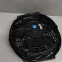 Mupera Electric Radiator Cooling Fan - Upgraded Universal Slim Fan Pull Electric Radiator Cooling Fans(2025 New), Assembly 12V 80W with Mount Kit(10 inch, Black) Set of 2