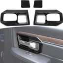 for RAM Inner Door Handle Cover Trim for RAM 1500 2011-2017 Black Carbon Fiber Interior Accessories 2pcs