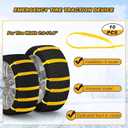 Tallew Snow Tire Chains Nylon Snow Straps for Car Tires 1.26" Width Emergency Anti Skid Car Tire Chains Universal Anti Skid Tires Chain for Truck Winter, Tyre 175 to 295 mm(0.6 x 37 Inches,20 Pcs)