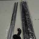 Zeerobee Curtain Rods for Windows 48 to 84, 1 Inch Industrial Wrap Around Black Curtain Rod, Indoor/Outdoor Room Divider Adjustable Drapery Pole, 48"-86"