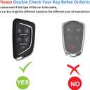 Key Fob Cover for Cadillac,Soft TPU Key Case Shell Compatible with Cadillac 2020 2021 2022 ATS CT5 CT6 XT4 XT8 XTS