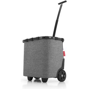 reisenthel carrycruiser Twist Silver - Portable Shopping Trolley with Sturdy Aluminum Frame, Shoulder Strap and Removable mesh Inner Bag -Water-Repellent