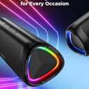 BolaButty Bluetooth Speaker with HD Sound, Portable Wireless, IPX5 Waterproof, Up to 20H Playtime, TWS Pairing, BT5.3, for Home/Party/Outdoor/Beach, Electronic Gadgets, Birthday Gift (Black)