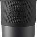 TKK Coffee Travel Mug 15 oz Insulated Stainless Steel Coffee Cup with Flip Lid, Leak Proof Travel Mug for Coffee, Tea & Drinks, Dishwasher Safe, Dark Grey