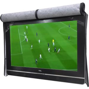 Outdoor 86-90" TV Set Cover,Scratch Resistant Liner Protect LED Screen Best-Compatible with Standard Mounts and Stands (Black)