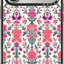 CASETiFY Impact iPhone 17 Pro Max Case [Slim/Wireless Charging Compatible / 8.2 ft. 4X Military Grade Drop Protection] - Persian Floral - Rose - Clear Black