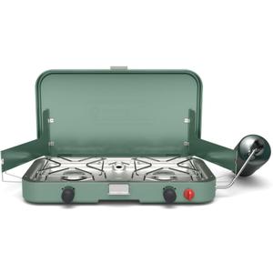 Coleman Cascade 222 2-Burner Camping Stove, Portable Cooktop with 22,000 BTUs, Matchless Lighting, & Dual Wind Guards, Great for Outdoor Cooking, Camping, Tailgating, Grilling, BBQs, & More