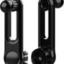 2 Pcs 17 mm/0.67" Ball Mount Extension Arm, Adjustable 2.04 Inch, 360 Degree Rotatable, Compatible with Car Phone Holder and Vent Extender, Durable Black for Secure Device Mounting