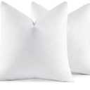 MIULEE 26x26 Euro Pillow Inserts,Set of 2 Down Feather Throw Pillows for Couch Sofa Bed, Decorative Fluffy Throw Pillow Inserts Cotton Fabric,White