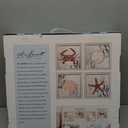 AVA Barrett 16 x 16-Inch Coral Print Framed Print, Multi-Colour, 4 Panel