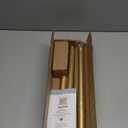 YNL Gold Shower Curtain Rod 32-64 Inch(2.7-5.33ft), Non-Slip, Never Rust, Stainless Steel No Drill Spring Tension Shower Rod, Adjustable Curtain Rod for Small Window Doorway Closet