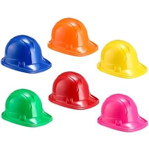Gejoy Construction Party Hats Bulk Plastic Construction Hard Hat Suitable for Worker Costume Role Playing Birthday Supplies