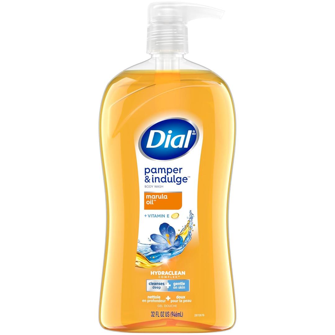 Dial Body Wash, Pamper & Indulge Marula Oil, 32 Fl Oz, Hydraclean Complex & Vitamin E, Gentle, Leaves Skin Feeling Nourished, Dermatologist-Tested, No Parabens & Sulfates Dial Body Wash, Pamper & Indulge Marula Oil, 32 Fl Oz, Hydraclean Complex & Vitamin E, Gentle, Leaves Skin Feeling Nourished, Dermatologist-Tested, No Parabens & Sulfates
