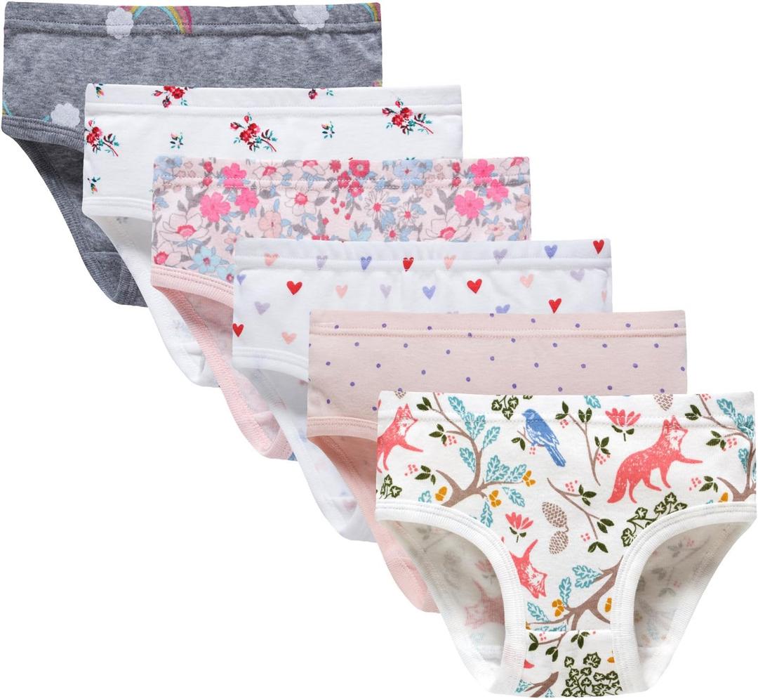 Boboking Soft Cotton Underwear Toddler Girls'Briefs Soft Undies (10, Style 2)