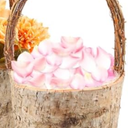 LemonRoad  Flower Girl Basket Retro Wooden Bark Style Small Baskets with Handles for Wedding Floral Decoration Wedding Flowers Candy Storage and Home Decoration