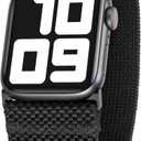 Tefeca Unity Series Elastic Compatible/Replacement Band for Apple Watch/Apple Watch Ultra (Black, Ultra Wide S fits 6.0-6.5 inch wrist, 49mm/45mm/44mm/42mm)