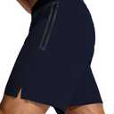 SNOWTEN Men's 5" Running Active Shorts - Lightweight Quick Dry Gym Sports Tennis Short Single Zipper Pocket for Essentials Navy 2XL