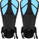 Snorkel Fins Diving Fins Adjustable Buckles Open Heel Swim Flippers Travel Size Short Swim Fins for Snorkeling Diving Swimming Adult Men Womens
