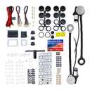Universal Electric Power Window Lift Roll Up Regulator Conversion Kit w/Switches, Wiring & Mounting Hardware | Fit for 2-Door Vehicles with Manual Windows, Sedan, Pickup, Off-Road, Vans, SUV