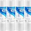 PUREPLUS 5 Micron 10" x 2.5" Whole House Sediment Home Water Filter Cartridge Replacement for Any 10 inch RO Unit, Culligan P5, Aqua-Pure AP110, Dupont WFPFC5002, CFS10, WHKF-G05, 4Pack