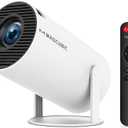 Magcubic Mini Portable Projector - 4K & 1080P Support, WiFi6 & Bluetooth 5.4, Auto Horizontal Correction, 180 Rotatable, Outdoor Movie Compatible with Phone (White)