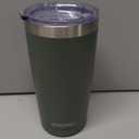 SUNWILL Travel Coffee Tumbler 20 oz, Insulated Mug with Lid, Stainless Steel Iced Cup for Outdoor, Powder Coated Camp Green