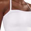 SHAPERMINT Strapless Bra - Bandeau top, Strapless Bras for Women, Plus Size Lingerie for Women, Free Clear Bra Straps (White, S)