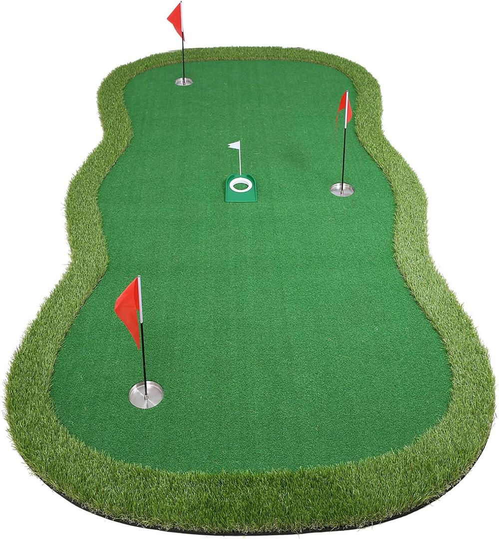 Golf Putting Green, Practice Putting Green Mat, Large Professional Golfing Training Mat for Indoor Outdoor, Style: Putting green-5X10ft