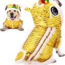 LEIFIDE Lion Dance Dog Costume Chinese New Year Pet Costume with Sequins Chinese Lion Dance Cloth Dog Clothes Hoodies Coat for pet New Year Spring Festival Dress up(Large,Gold)