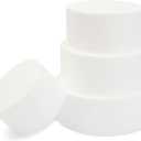 Bright Creations Foam Cake Rounds 4-Tier Dummy Set - 5, 6, 7 & 8-Inch Tiers, White - Dummy Cakes for Decorating Practice