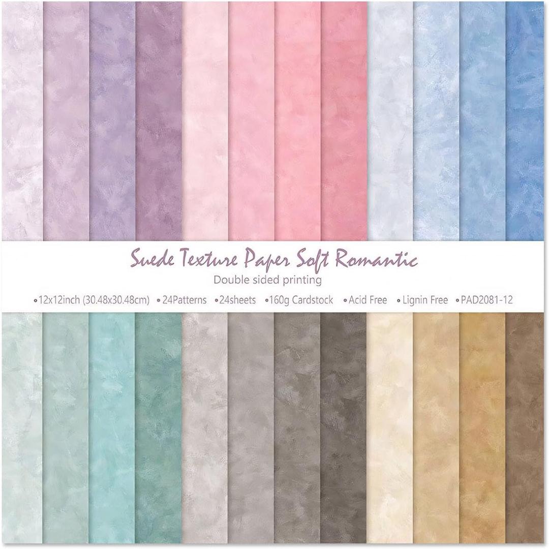 Scrapbook Paper Pack ,12x12 inch Colorful Specialty Double-Sided Patterned Decorative Craft Paper for DIY Background Card Making Photo Album