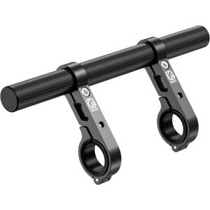 BRCOVAN Carbon Fiber Handlebar Extender Extensions with Aluminum Alloy Clamp Mounting Base Fit on 0.875'' / 1'' / 1.125'' / 1.26'' Handlebars Cross Bars for Bike Bicycle Motorcycle Scooter