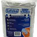 Cotton Terry Towels  100% Cotton, 14 x 17, Super Absorbent & Machine Washable  24 Pack
