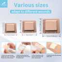 Silicone Foam Dressing 4x4 | Medical Grade Wound Care & Dressings | Waterproof Non-Stick Pads for Sensitive Skin (10 Pack) Medical Bandages for Post-Surgery, Bed Sores & Burns