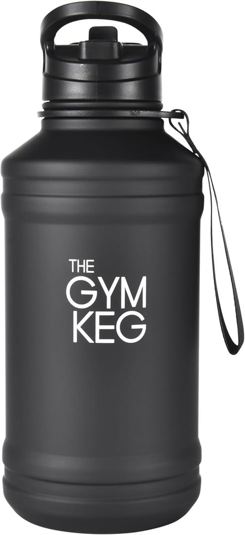 THE GYM KEG Stainless Steel Water Bottle - Leak-Proof, Insulated Beverage Container for Hot and Cold Drinks - Durable, Versatile and Kid-Safe - Keg Stainless Steel Bottle - New