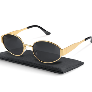 livho 2025 Trendy Oval Sunglasses - Stylish Polarized Shades for Everyday - Retro Metal Frames