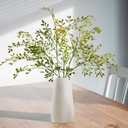Ttranewsoo Artificial Greenery Stems, 43.3" Nandina Branches Tall Faux Plant Stems for Vase, Greenery Decor Stems Leaves Bunches for Shop Garden Office Home Décor,2Pcs,Orange