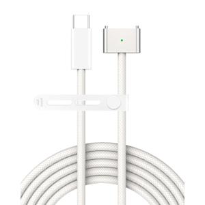 USB C to Magnetic 3 Charger Cable for MacBook Air 13.6 15 inch MacBook Pro 14 16 M5 M4 M3 M2 M1 2026 2025 2024 2023 2022 2021, Braided Cord & LED, Powerful Magnetic, Original Quality, 6.6ft Starlight