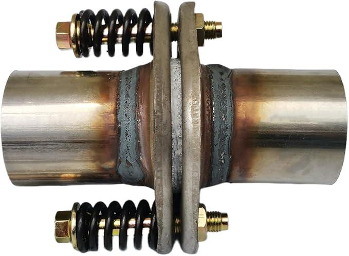 SUISFLXGRO Exhaust Flex Spring Flanges 100% 409L Stainless, Spring Joint For Aftermarket (2"X6")