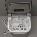 Countertop Ice Maker Machine, 8 Ice Cubes in 6 mins, 26lb/Day Bullet Ice with 2 Sizes- Portable Mini, Energy Saving & Basket/Scoop for Home/Party/Travel/Camping/Bar,Grey