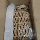 Plug in Wall Sconce,Farmhouse Wicker Wall Lamp Plug in,Hand Woven Rattan Wall Light Farmhouse Rustic Boho Sconces Wall Lighting for Living Room Bedroom (1 PACK)